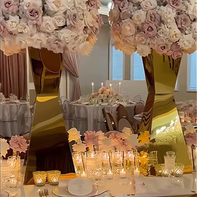 Florist Supply Vases - 2 PCS แจกันดอกไม้งานแต่งงาน Centerpieces ตารางสแตนเลสกิจกรรมแผนที่ Lead