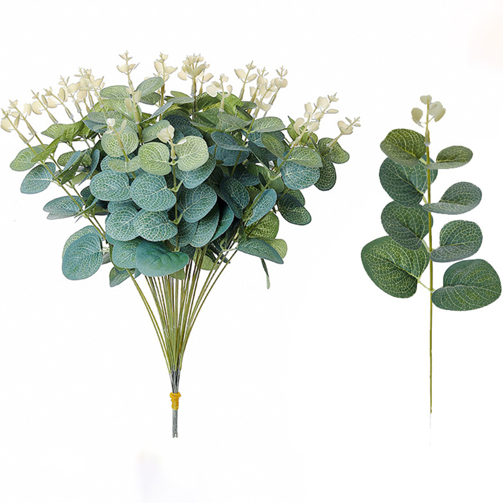 20PCS พืชปลอมผ้าไหม Eucalyptus - Florist Supply Vases บทวิจารณ์และราคา