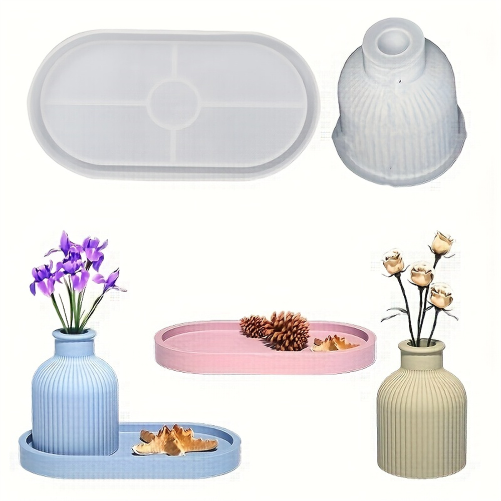 1/2pcs แจกันถาดแม่พิมพ์ซิลิโคน - Florist Supply Vases บทวิจารณ์และราคา