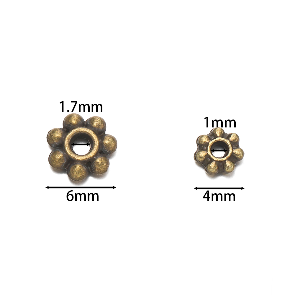 200 PCS 4/6mm Alloy Snowflake  - Supply Florist บทวิจารณ์และราคา