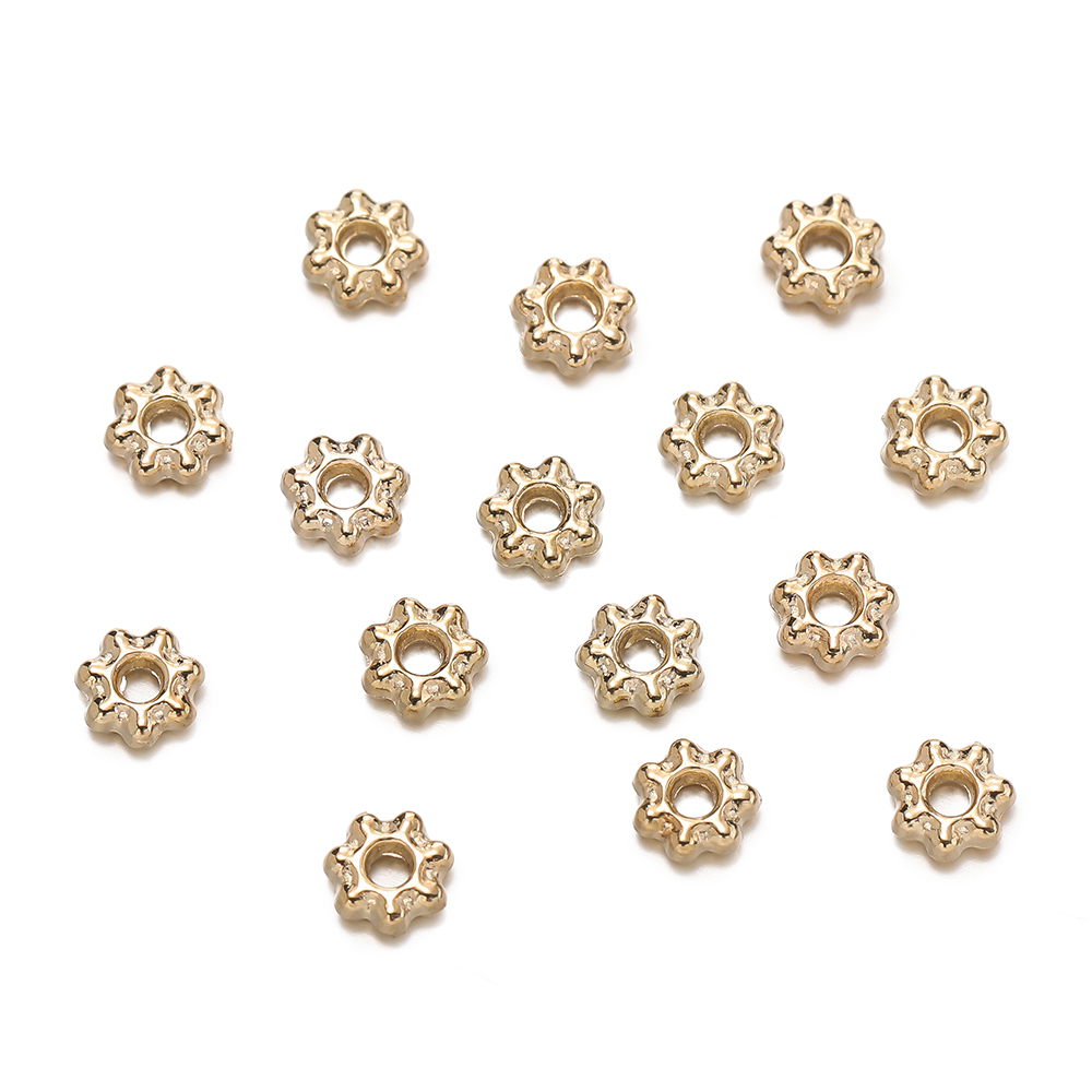 200 PCS 4/6mm Alloy Snowflake  - Supply Florist บทวิจารณ์และราคา