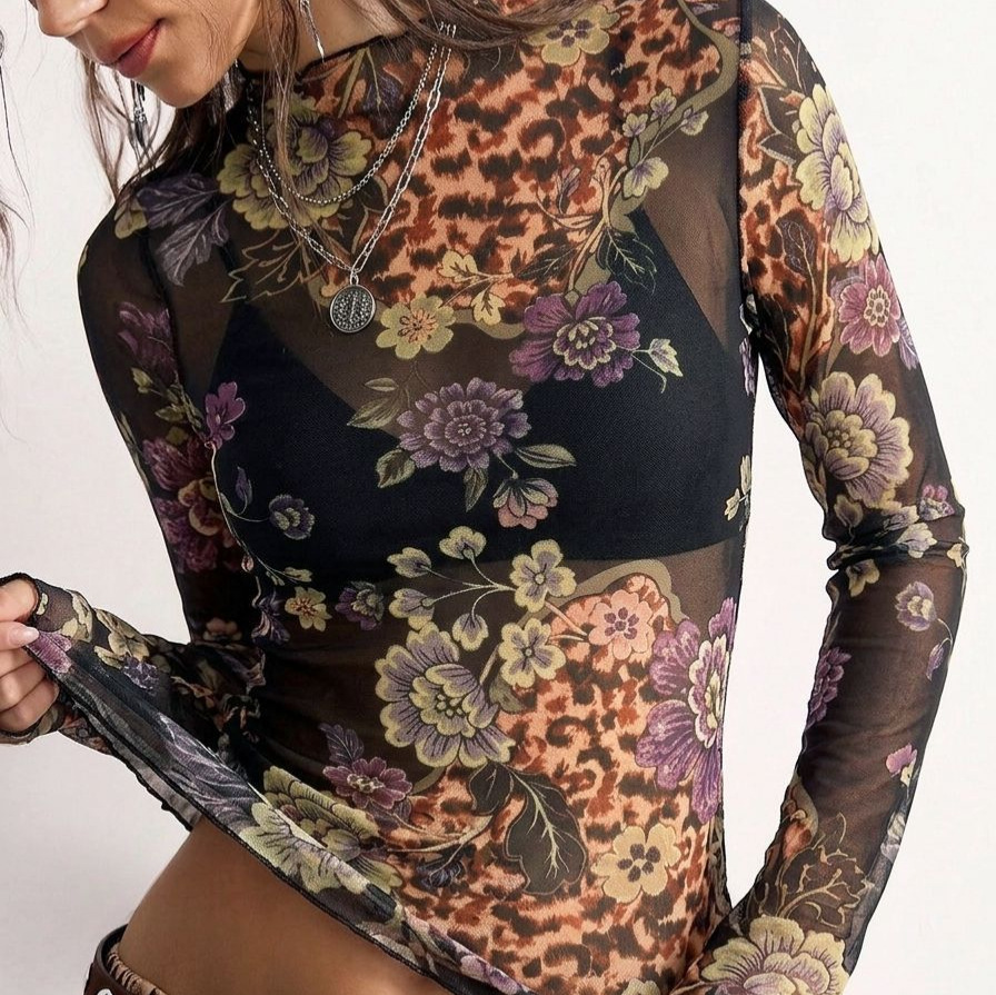 เสื้อยืดตาข่ายโปร่งลายดอกไม้สไ - B & J Florist Supply Linwood บทวิจารณ์และราคา